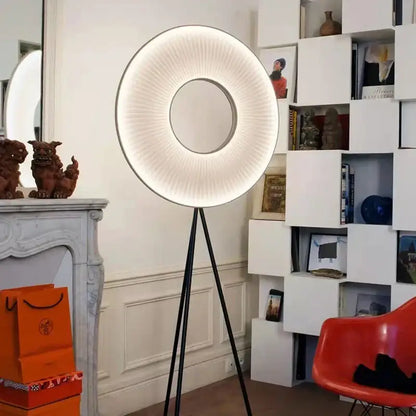 Modern textured dix heures round fabric led pendant light dining room