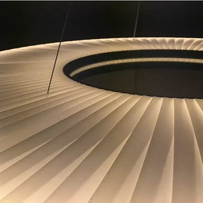 Modern textured dix heures round fabric led pendant light dining room