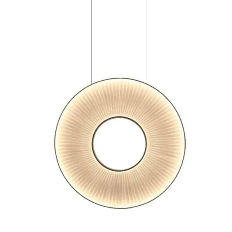 Modern textured dix heures round fabric led pendant light dining room