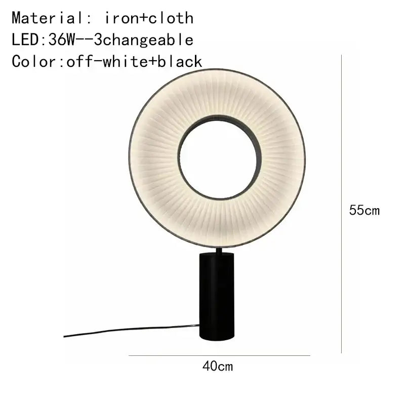 Modern textured dix heures round fabric led pendant light dining room