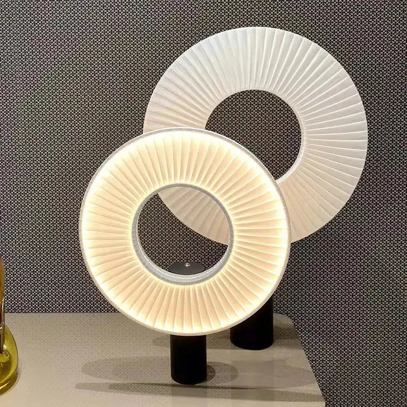Modern textured dix heures round fabric led pendant light dining room