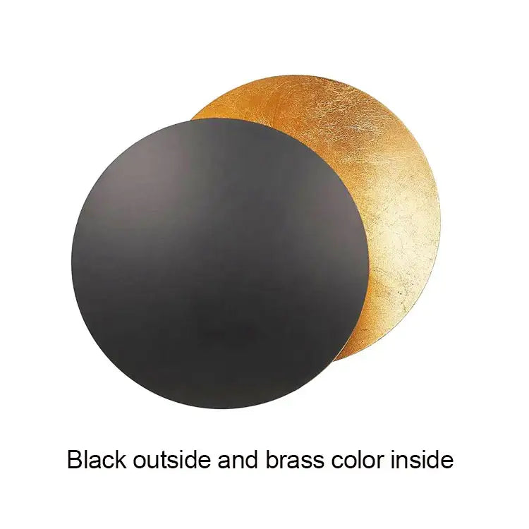 Modern textured eclipse round wall lamp for bedroom moon sconce