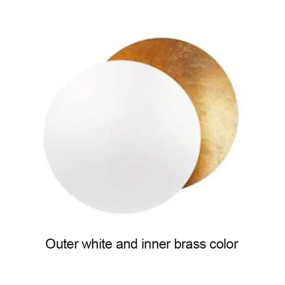 Modern textured eclipse round wall lamp for bedroom moon sconce