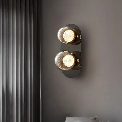 Modern textured glass ball sconce lamp for bedroom aisle decor