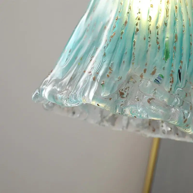 Modern textured glass copper led pendant light for kitchen dining room
