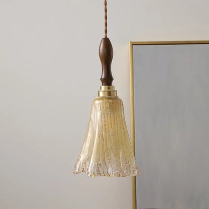 Modern textured glass copper led pendant light for kitchen dining room
