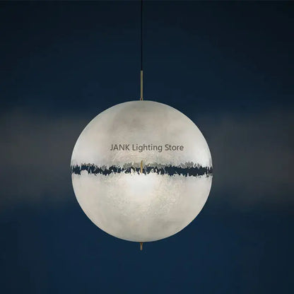 Modern textured moon pendant chandelier living room led light