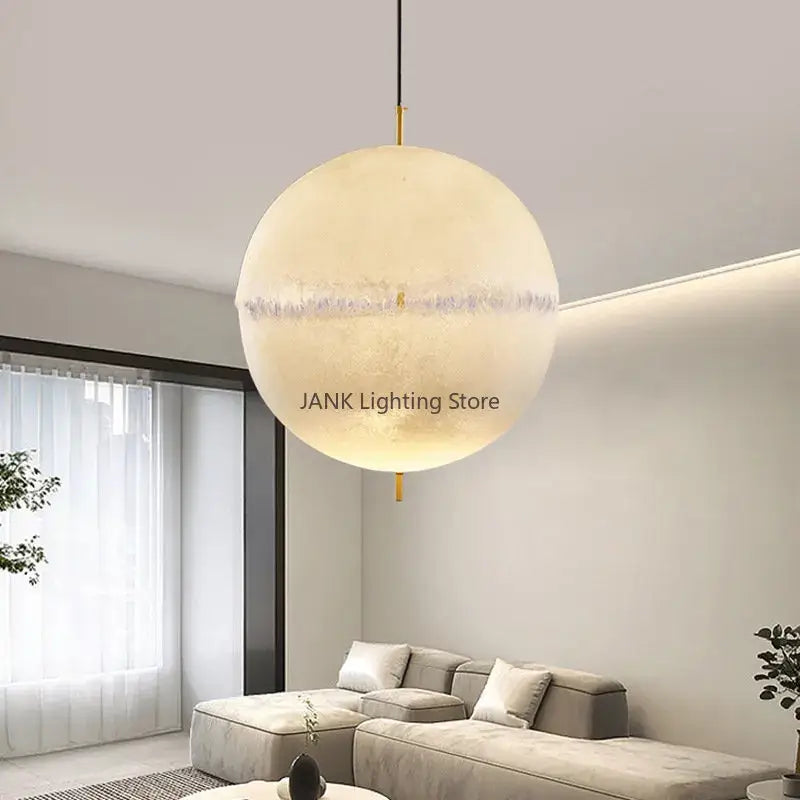 Modern textured moon pendant chandelier living room led light