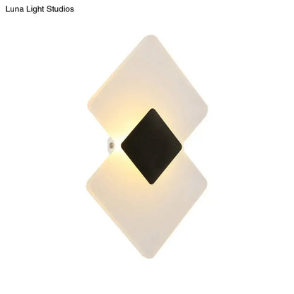 Modern textured silver & black led wall sconce bedroom direct wired
