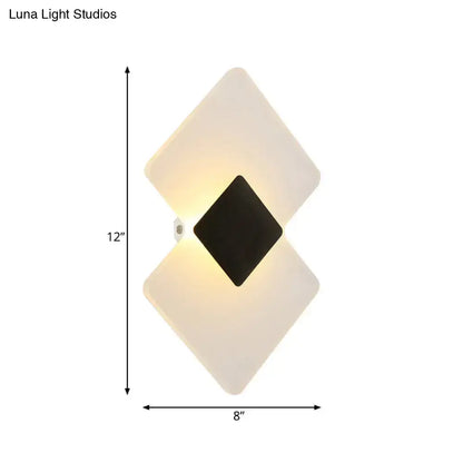 Modern textured silver & black led wall sconce bedroom direct wired