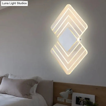 Modern textured silver & black led wall sconce bedroom direct wired