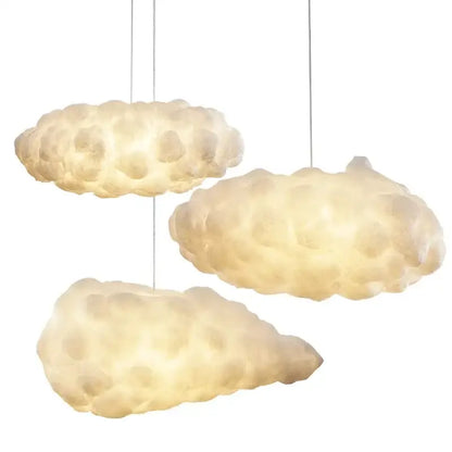 Modern textured white cloud chandelier bedroom pendant light