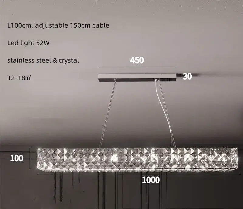 Modern three tiered crystal led chandelier living room