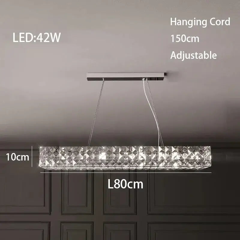 Modern three tiered crystal led chandelier living room