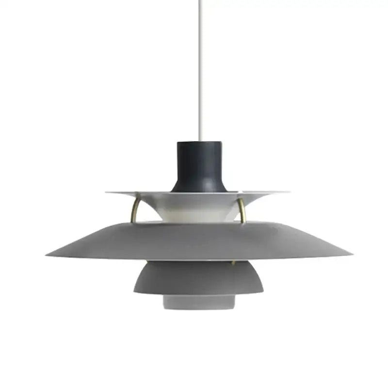 Modern tiered colorful metal hanging light dining room suspension lamp