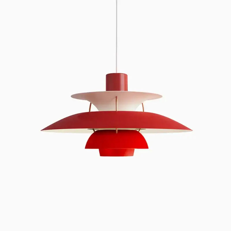 Modern tiered colorful metal hanging light dining room suspension lamp