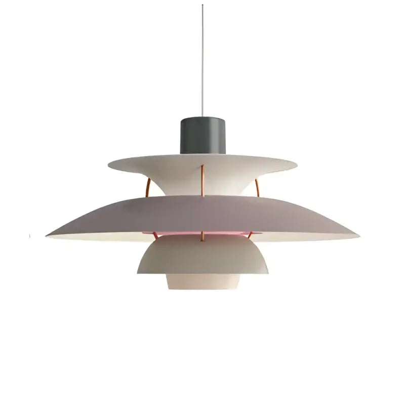 Modern tiered colorful metal hanging light dining room suspension lamp