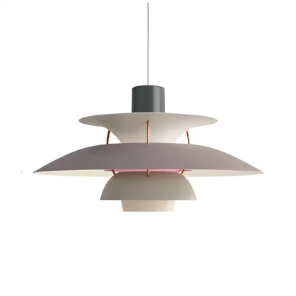 Modern tiered colorful metal hanging light dining room suspension lamp