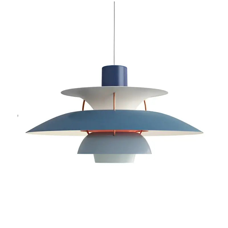 Modern tiered colorful metal hanging light dining room suspension lamp