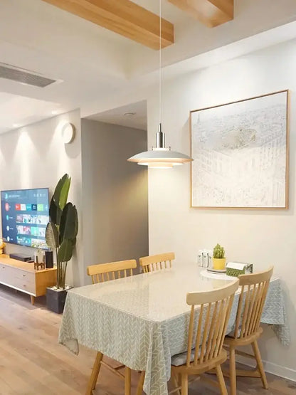 Modern tiered colorful metal hanging light dining room suspension lamp