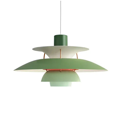 Modern tiered colorful metal hanging light dining room suspension lamp