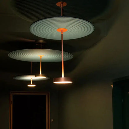 Modern tiered cotton round led pendant lights bedroom art decor
