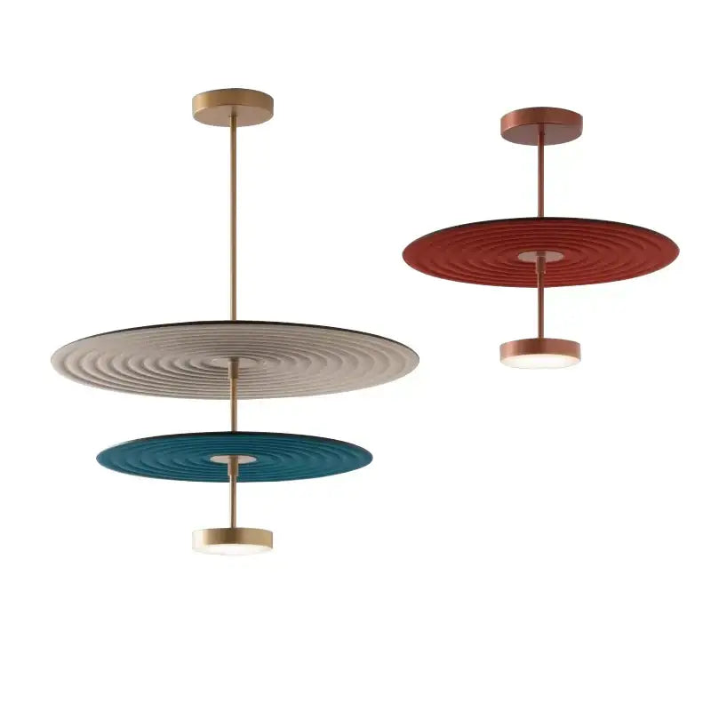 Modern tiered cotton round led pendant lights bedroom art decor