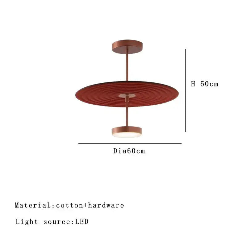Modern tiered cotton round led pendant lights bedroom art decor