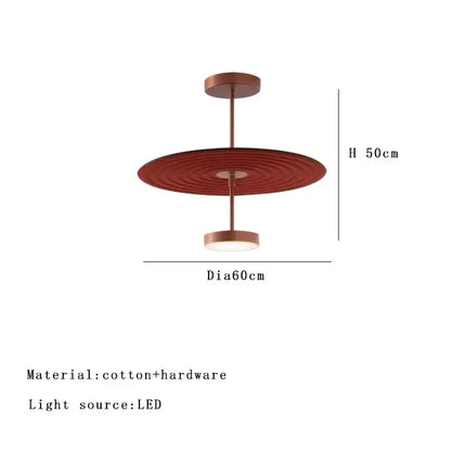 Modern tiered cotton round led pendant lights bedroom art decor