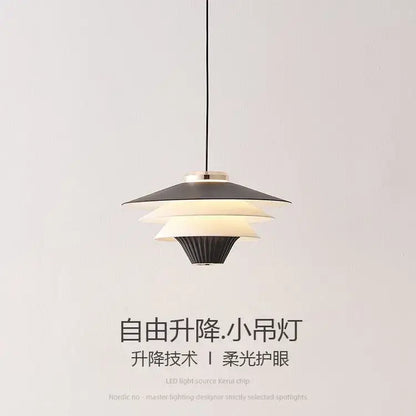 Modern tiered cream wind milk glass pendant lights kitchen dining