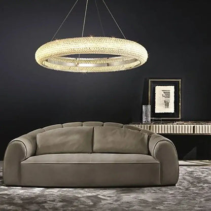 Modern tiered elegant chrome crystal chandelier for dining room