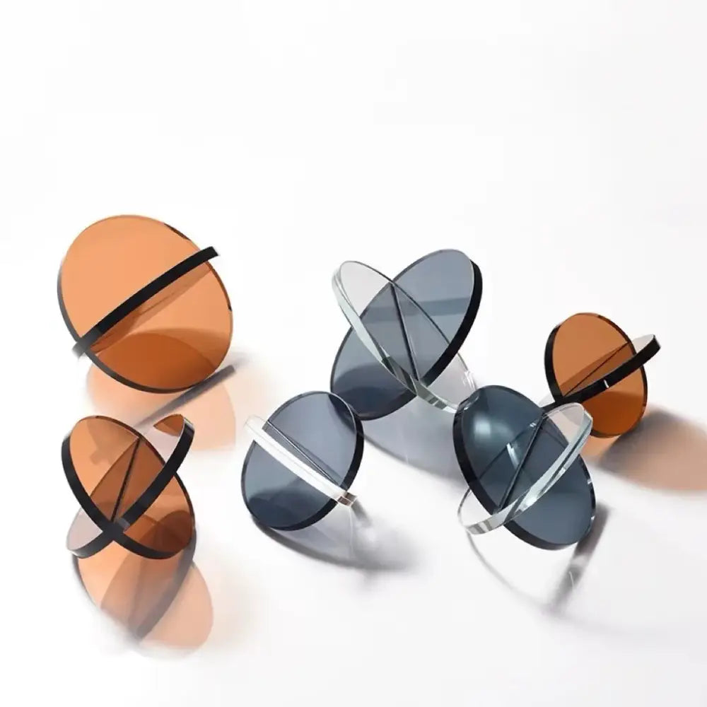 Modern tinted intersect glass ball semicircle – living room decor