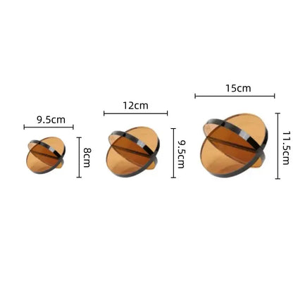 Modern tinted intersect glass ball semicircle – living room decor