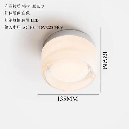 Modern translucent dimple potato chip wall lamp bedroom glass light