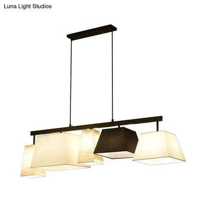 Modern trapezoid fabric island light kitchen hanging lamp
