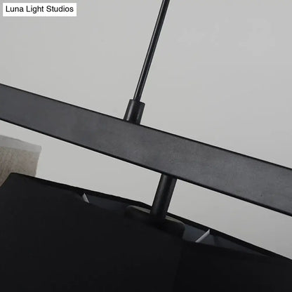Modern trapezoid fabric island light kitchen hanging lamp
