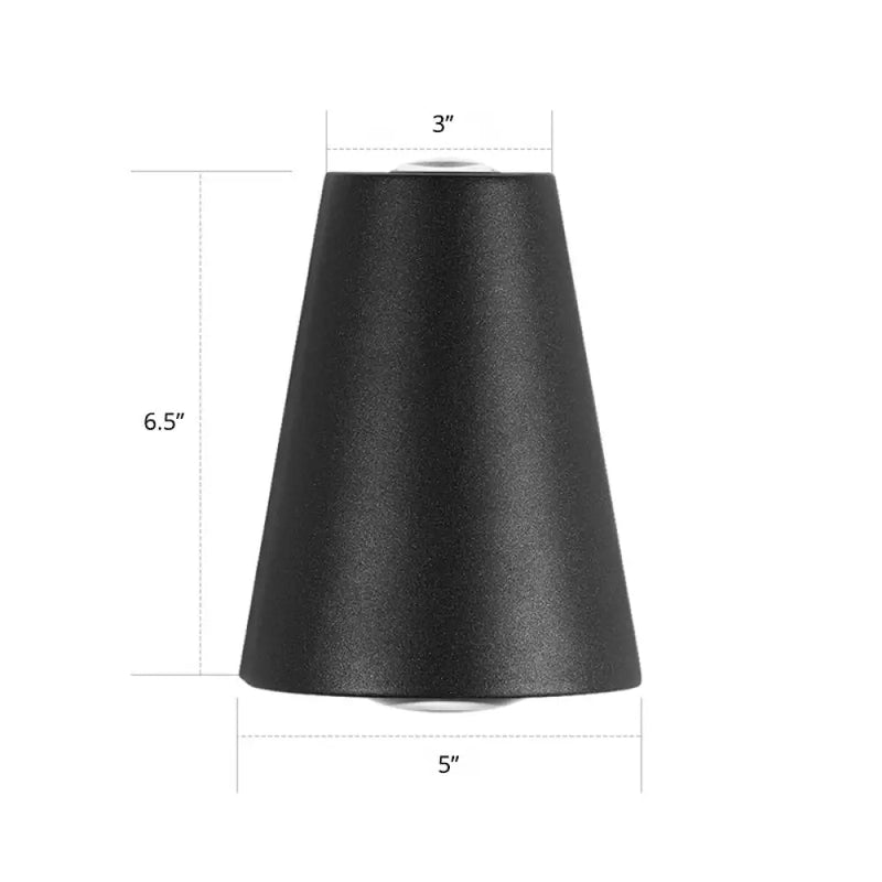 DecorBites™ Modern Trapezoid LED Wall Sconce in Black - Metallic Garden Wall Light