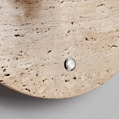 Modern travertine and white led wall light bedroom reading lamp