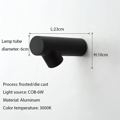 Modern tree branch black & white led wall sconce living room light