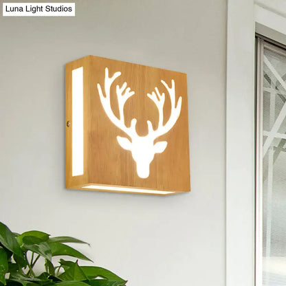 Modern tree pattern bamboo wall light bedroom direct wired electric