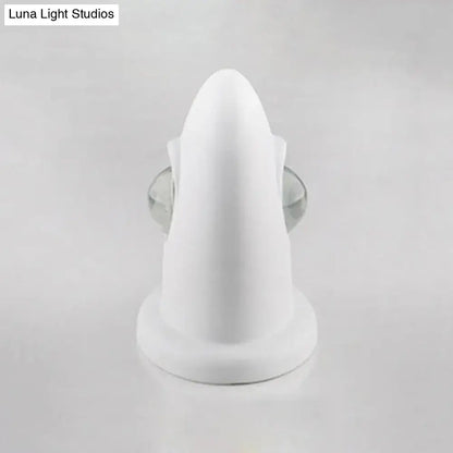 Modern triangle white and chrome bedroom wall sconce lamp