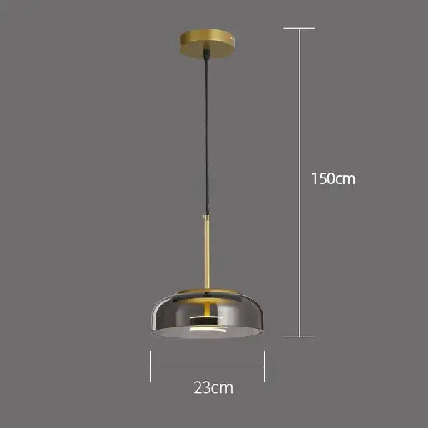 Modern tricolor glass pendant light dining room hanging lamp