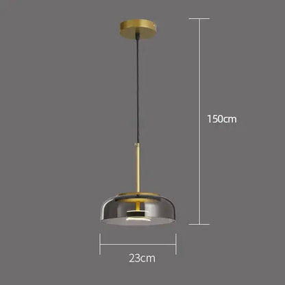 Modern tricolor glass pendant light dining room hanging lamp
