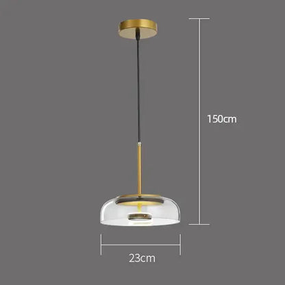 Modern tricolor glass pendant light dining room hanging lamp
