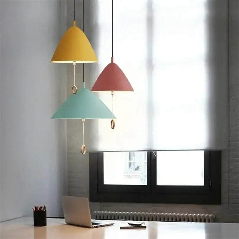 Modern trio color designer pendant light dining room pull switch