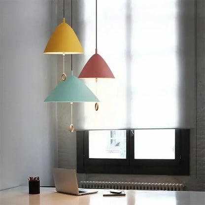 Modern trio color designer pendant light dining room pull switch