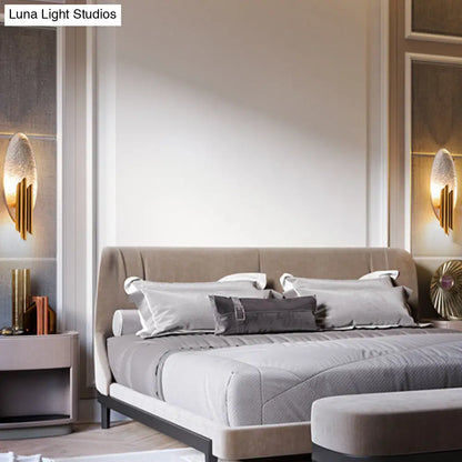 DecorBites™ Modern Tube Iron Wall Mount 2-Light Sconce with Oval Foil Backplate