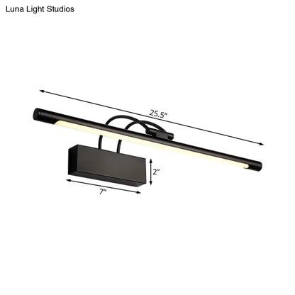 DecorBites™ Modern Tubular LED Wall Sconce with Black Finish, 18"/21.5" W in Warm/White Light