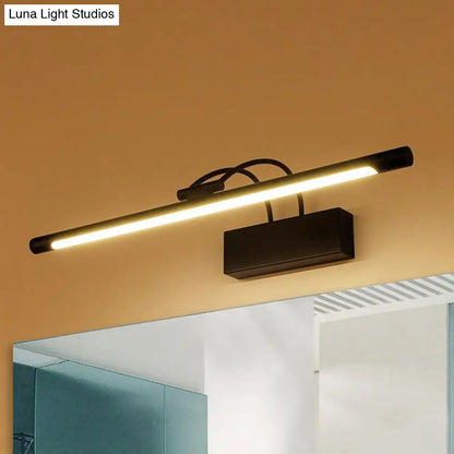 DecorBites™ Modern Tubular LED Wall Sconce with Black Finish, 18"/21.5" W in Warm/White Light