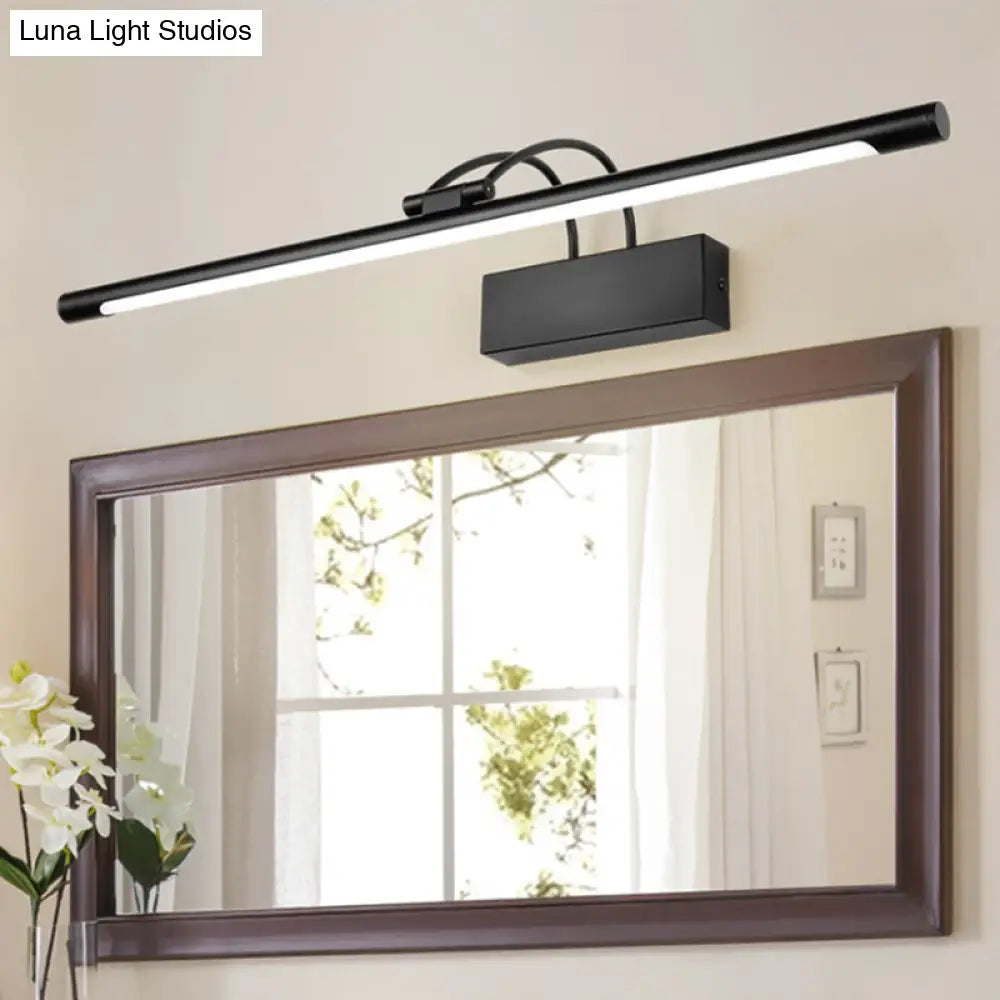 DecorBites™ Modern Tubular LED Wall Sconce with Black Finish, 18"/21.5" W in Warm/White Light